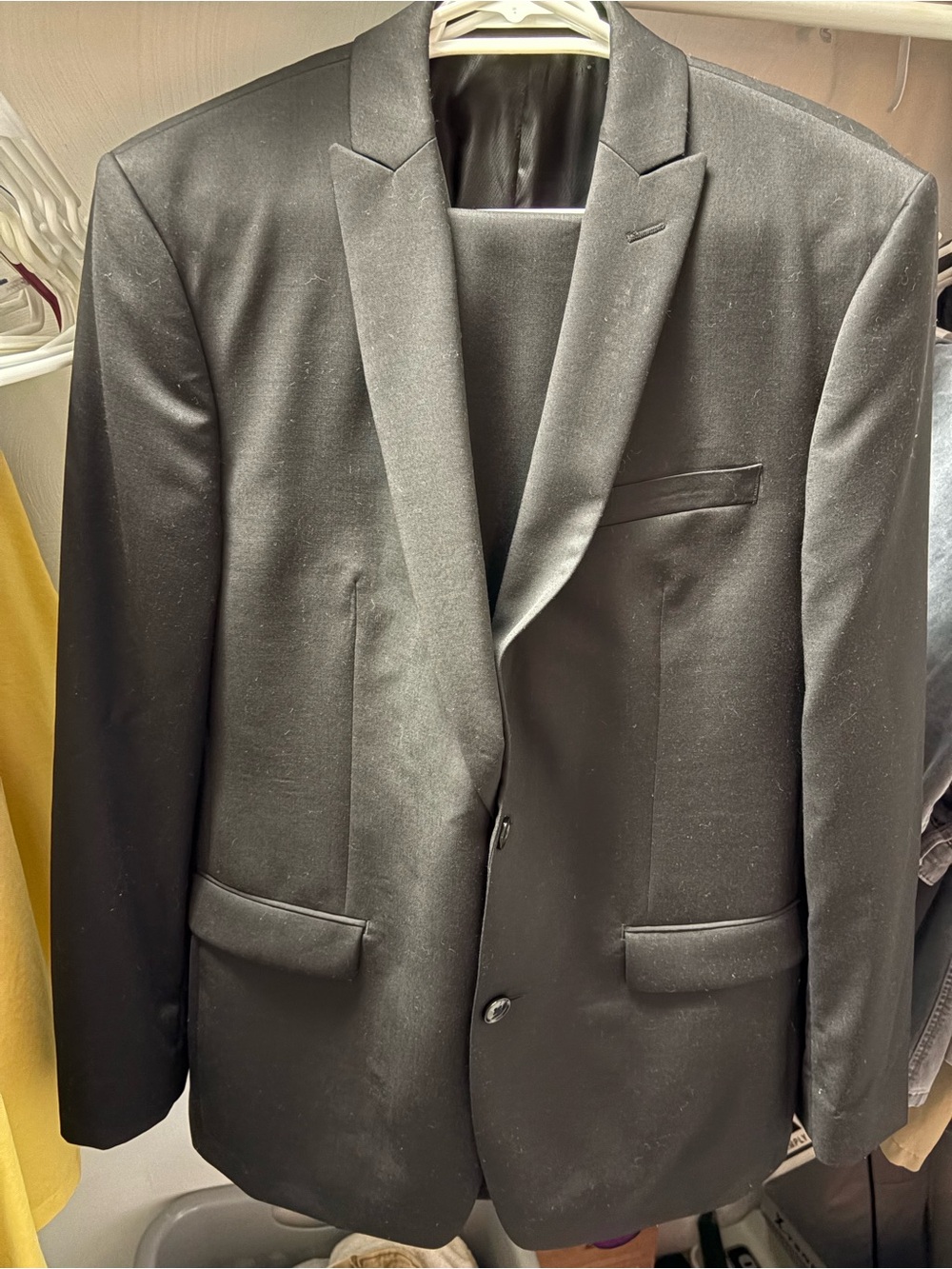 Bar III Black Men's Tuxedo Jacket - Satin Lapel